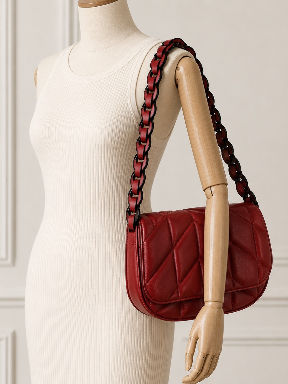 Patricia Nash Vernita Quilted  Crossbody Bag in Vintage Rose